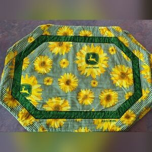 John Deere Green and Yellow Sunflower Placemats - Handmade